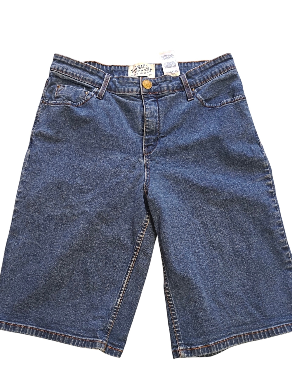 Signature By Levi's Denim Women's Bermuda Shorts - Blue Size 12